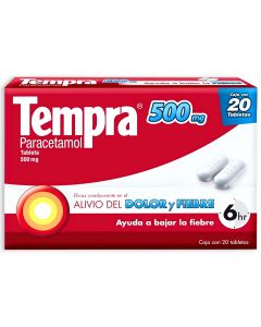 TEMPRA CAPLETS 500 MG 20 CAPSULAS
