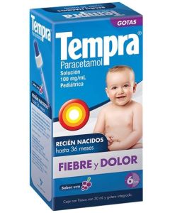 TEMPRA PEDIATRICO 100 MG SABOR UVA SOLUCION 30ML