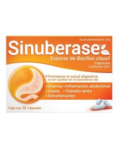 SINUBERASE 12 CAPSULAS