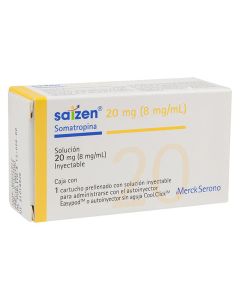 SAIZEN 20 MG CARTUCHO PRELLENADO
