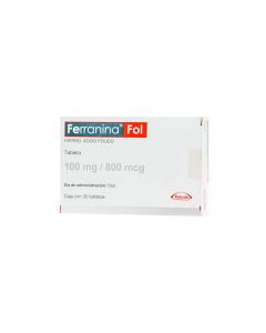FERRANINA FOL 100 MG/800 MCG 30 TABLETAS