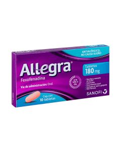 ALLEGRA 180 MG 10 COMPRIMIDOS