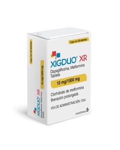 XIGDUO XR 10 MG/1000 MG 28 TABLETAS