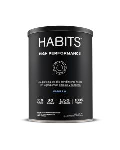  HABITS PROTEÍNA VEGANA SABOR VAINILLA HIGH PERFORMANCE 578 GR 