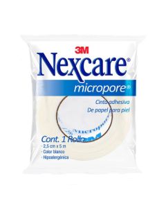 CINTA MICROPORE NEXCARE BLANCO 2.5CMX5MTS 1 PIEZA