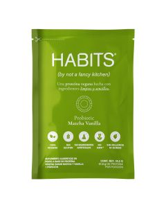  HABITS PROTEÍNA VEGANA  SABOR MATCHA VAINILLA SOBRE INDIVIDUAL 30.8 GR 
