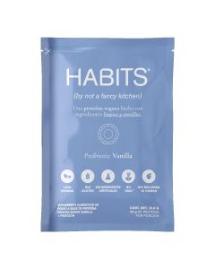  HABITS PROTEÍNA VEGANA SOBRE INDIVIDUAL SABOR VAINILLA 30.8 GR 