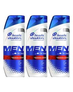 Kit 3 Head & Shoulders Men Shampoo 650ml