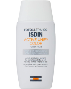 FOTOULTRA 100 ULTRA ISDIN ACTIVE UNIFY SIN COLOR FPS 50+ 50 ML