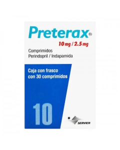 PRETERAX 10 MG/2.5 MG 30 COMPRIMIDOS