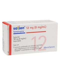 SAIZEN 12 MG CARTUCHO PRELLENADO