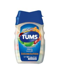 TUMS SABORES SURTIDOS 48 TABLETAS MASTICABLES