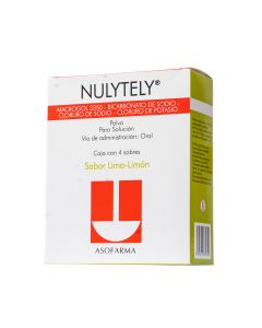 NULYTELY EN POLVO SABOR LIMA LIMON 4 SOBRES
