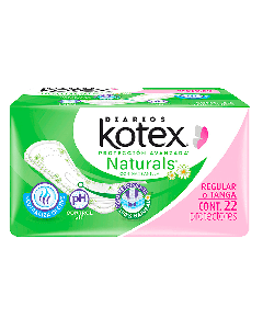 PANTIPROTECTORES DIARIOS KOTEX MANZANILLA 22 PZAS