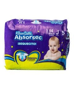 PAÑALES PARA BEBE KLEEN BEBE ABSORSEC ULTRA JUMBO 14 PZAS