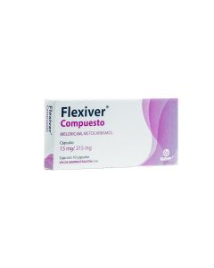 FLEXIVER COMP 15 MG/215 MG 10 CAPSULAS