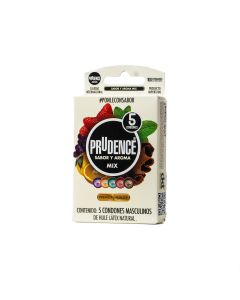 PRESERVATIVO PRUDENCE SABOR Y AROMA SURTIDO 5 PZAS