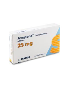 AVAPENA 25 MG 20 TABLETAS