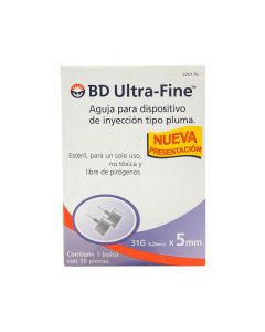 AGUJA DESECHABLE BD ULTRA-FINE 31X5MM 10 PZAS