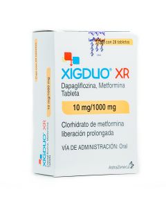 XIGDUO XR 10 MG/1000 MG 28 TABLETAS