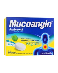 MUCOANGIN MENTA 20 MG 18 PASTILLAS