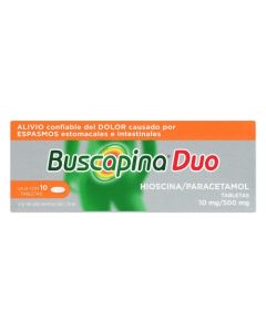 BUSCAPINA DUO 10 MG/500 MG 10 TABLETAS