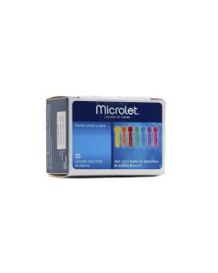 LANCETAS DE COLORES MICROLET 25 PZAS