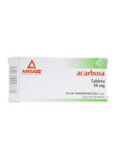 ACARBOSA 50 MG 30 TABLETAS