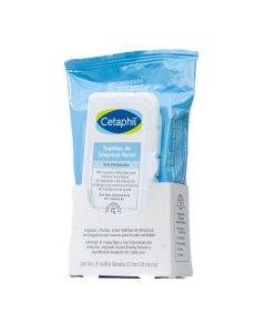 TOALLITAS HUMEDAS CETAPHIL LIMPIEZA FACIAL 25 PZAS