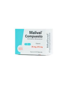 MALIVAL COMPUESTO 25 MG/215 MG 32 CAPSULAS