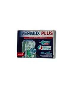 VERMOX PLUS 300 MG/150 MG 2 TABLETAS