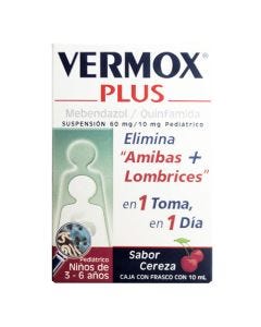 VERMOX PLUS PEDIATRICO 60 MG/10 MG SUSPENSION 10 ML