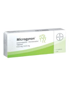 MICROGYNON 0.15 MG/0.03 MG 21 TABLETAS